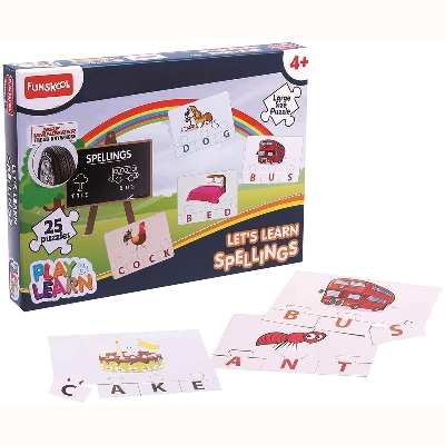 Picture of Funskool 25 Pieces Puzzle Play & Learn-Spellings Educational Toy for 4 Year Old Kids and Above