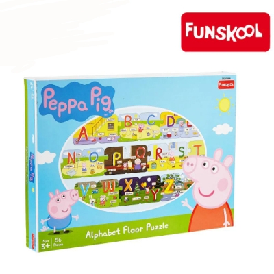 Picture of Funskool 56 Pieces Peppa Pig Alphabet Floor Puzzle Educational Toy for 3 Year Old Kids and Above (Multicolor)