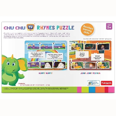 Picture of Funskool-Chuchu Rhymes 2In1 Puzzle Body Part Educational 2x12 Pieces for 3 Year Old Kids and Above Toy