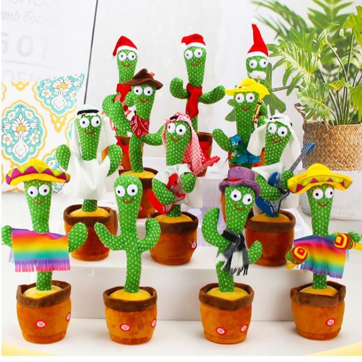 Picture of Dancing cactus talking cactus Stuffed Plush Toy Electronic toy with song plush cactus potted toy Early Education Toy For kids