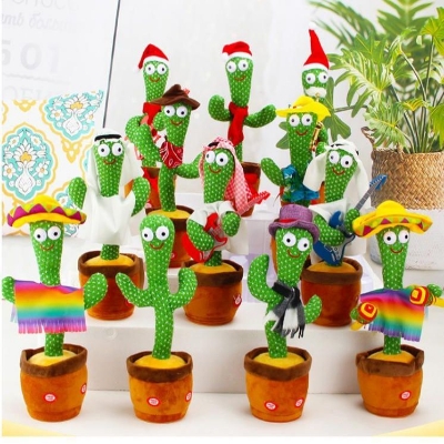 Picture of Dancing cactus talking cactus Stuffed Plush Toy Electronic toy with song plush cactus potted toy Early Education Toy For kids