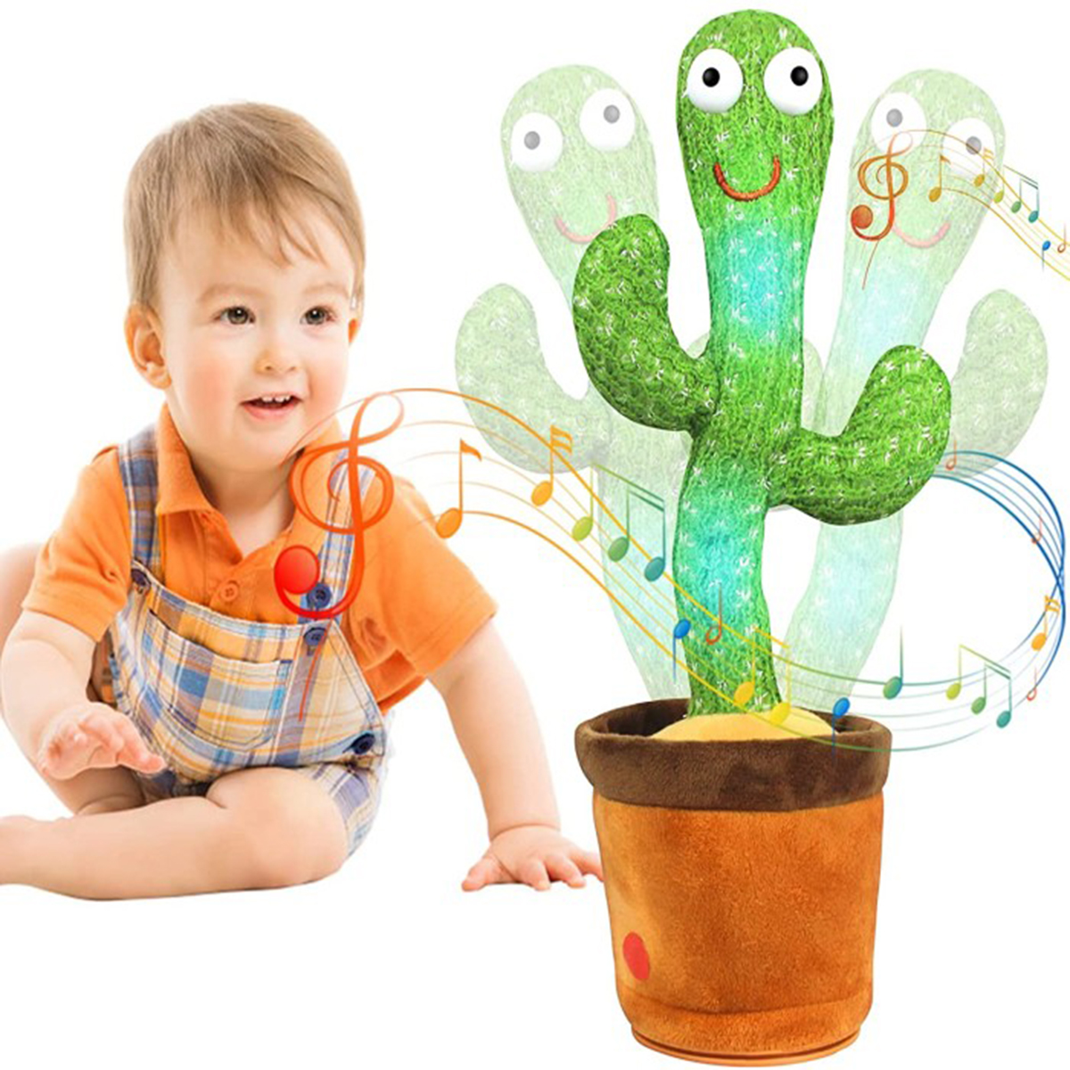 Picture of Dancing cactus talking cactus Stuffed Plush Toy Electronic toy with song plush cactus potted toy Early Education Toy For kids