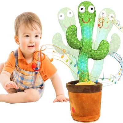 Picture of Dancing cactus talking cactus Stuffed Plush Toy Electronic toy with song plush cactus potted toy Early Education Toy For kids