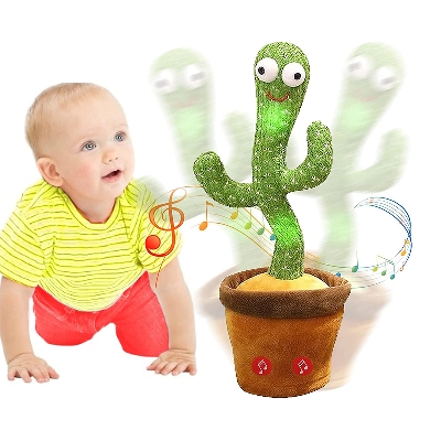 Picture of Dancing cactus talking cactus Stuffed Plush Toy Electronic toy with song plush cactus potted toy Early Education Toy For kids