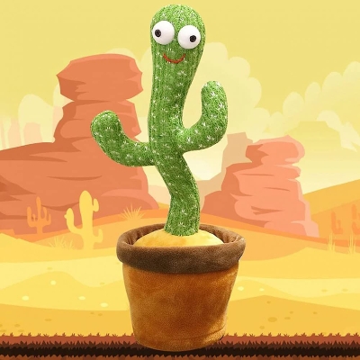 Picture of Dancing cactus talking cactus Stuffed Plush Toy Electronic toy with song plush cactus potted toy Early Education Toy For kids
