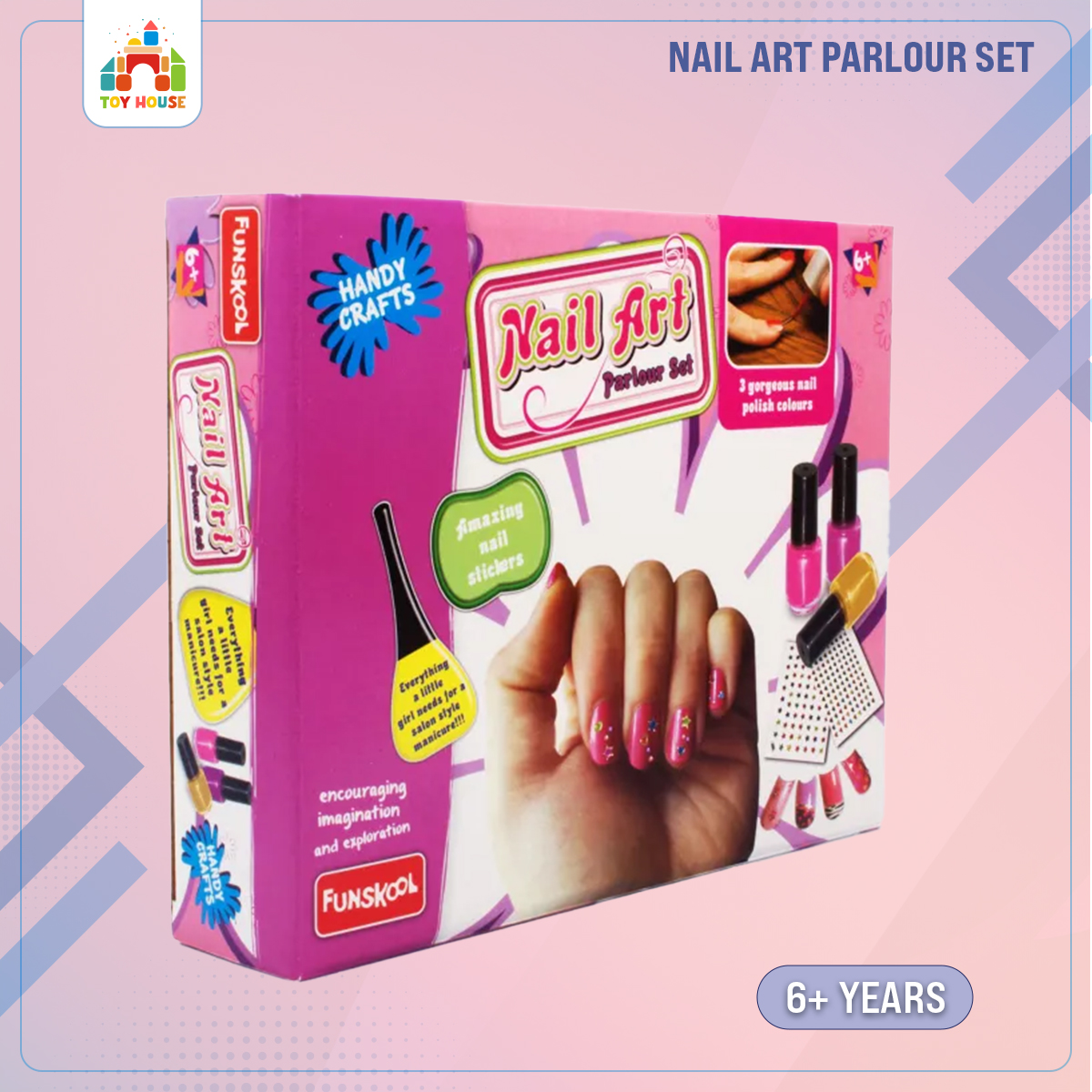 Picture of FUNSKOOL NAIL ART PARLOUR SET HANDY CRAFT CREATIVE SALON STYLE MANICURE TOY FOR KIDS