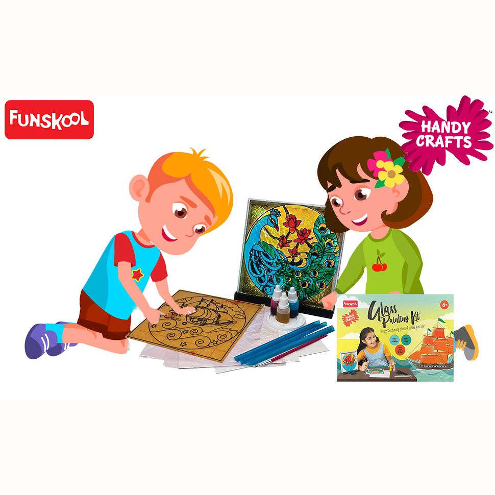 Picture of FUNSKOOL GLASS PAINTING - 2013 Art and Craft Kit Make Your Own Framed 6 Years + (Multicolor, 25.5 X 36 X 6 Cm)for all age