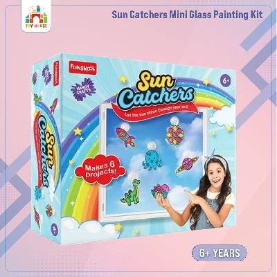 Picture of Funskool Sun Catchers Mini Glass Painting Kit - Multicolor For Kids