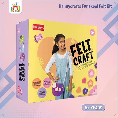 Picture of Handycrafts Funskool Felt Craft Art and Craft Kit Makebags Phone Sleeve Pencil Pouch keyrings For Kids