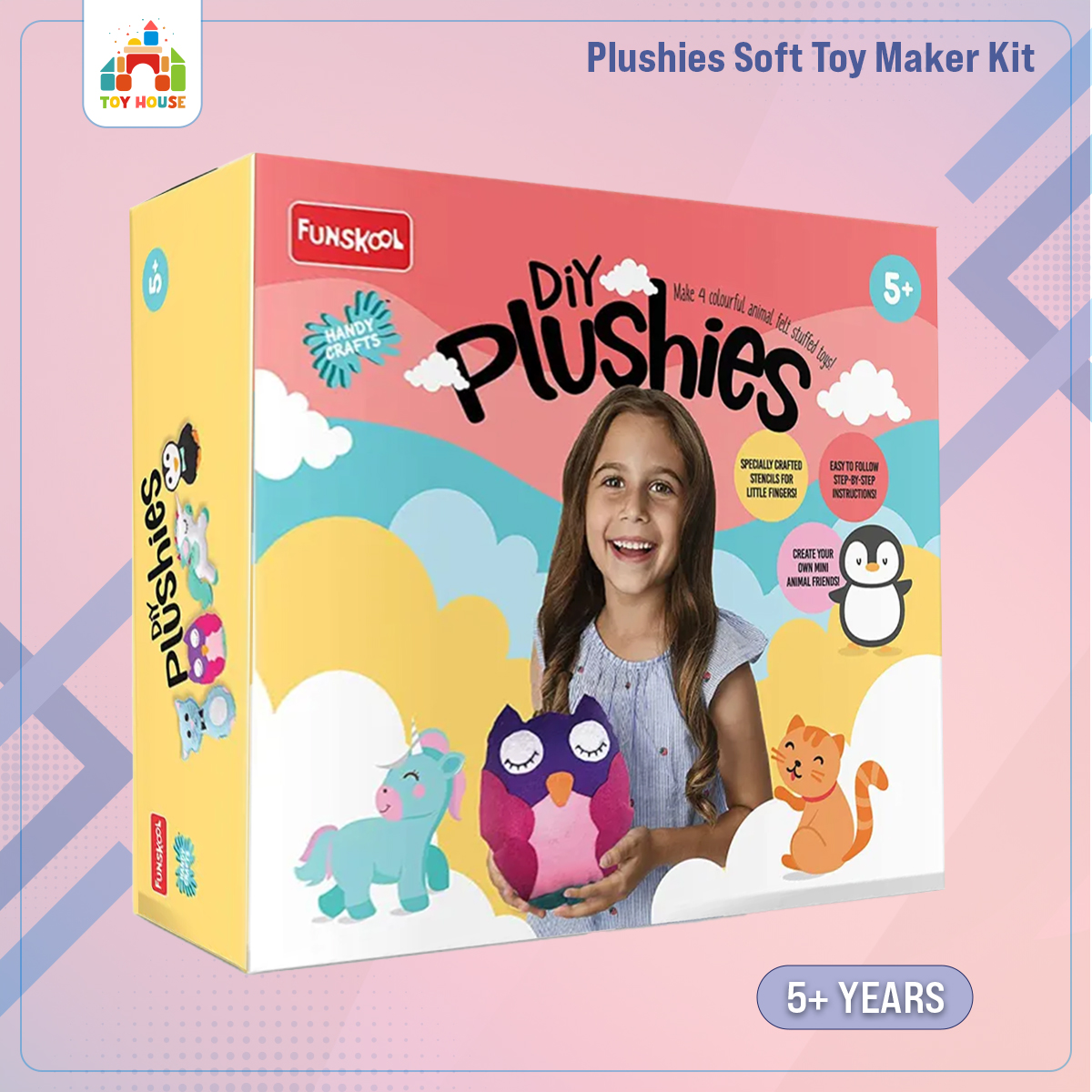 Picture of Handycrafts Funskool DIY Plushies Soft toy maker Make your own stuffed art and craft kit for kids