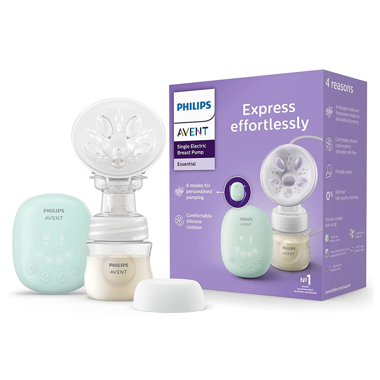 Picture of Philips Avent Single Electric Breast Pump SCF323/11 USB Charging