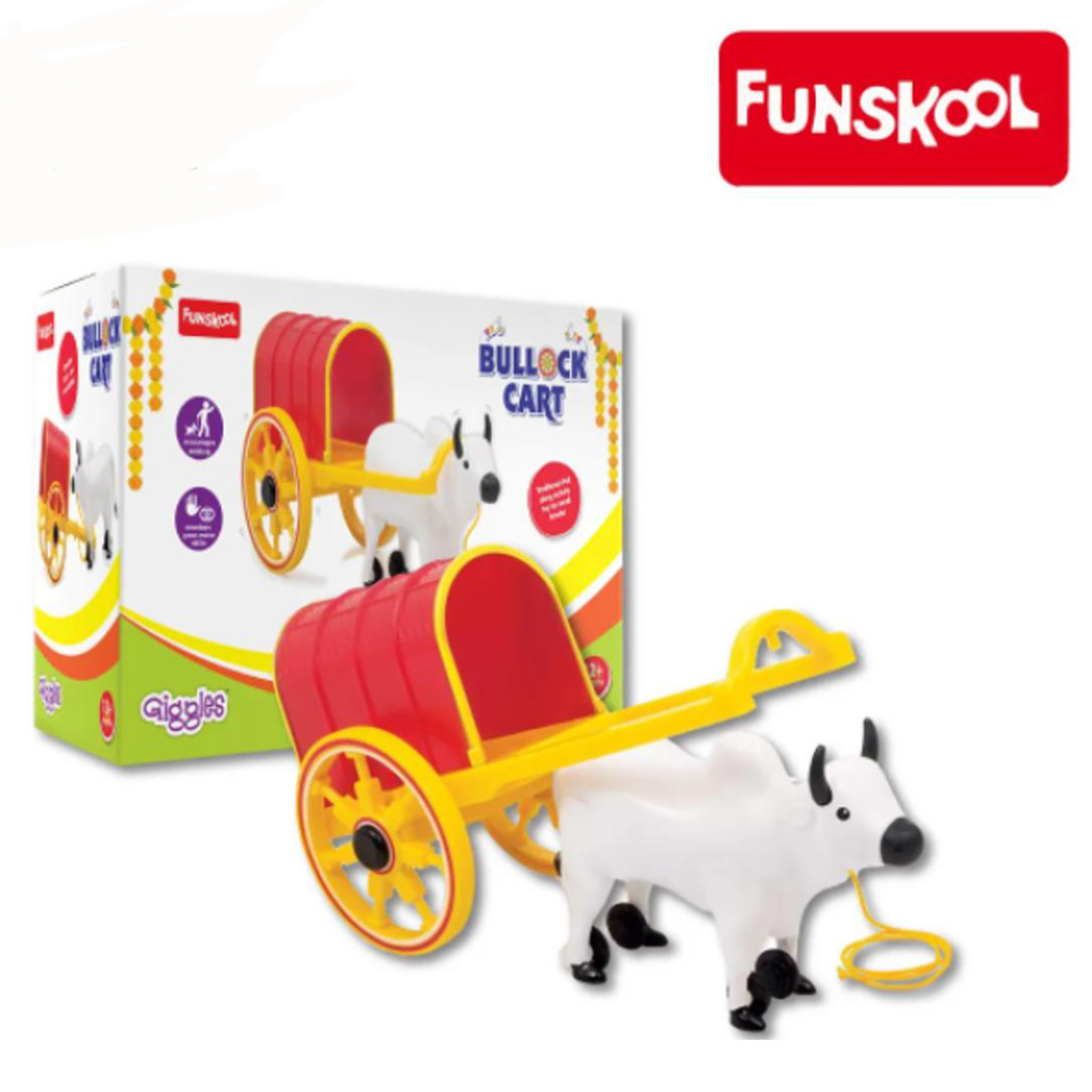 Picture of Funskool Giggles Bullock Cart Activity Along Walking Toys Pretend Play Colors for Kids age 12M+