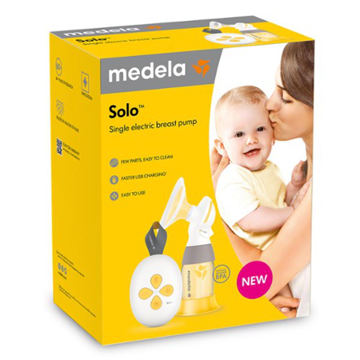 Picture of Medela Solo Single Electric Breast Pump | Number 1 brand in hospitals | Noticeably quieter, USB-chargeable, featuring PersonalFit Flex shield and Medela 2-Phase Expression Technology 101041620