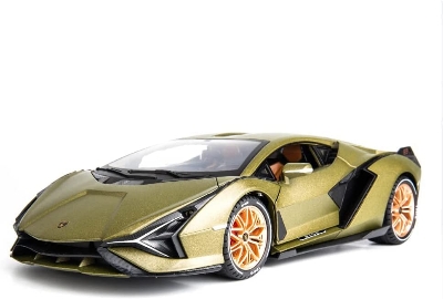 Picture of Crizer Exclusive Alloy Metal Pull Back Die-cast Car 1:32 Sian Lamborgini MILETRY Diecast Metal Pullback Toy car with Openable Doors & Light, Music Boys Gifts Toys for Kids - Multicolor