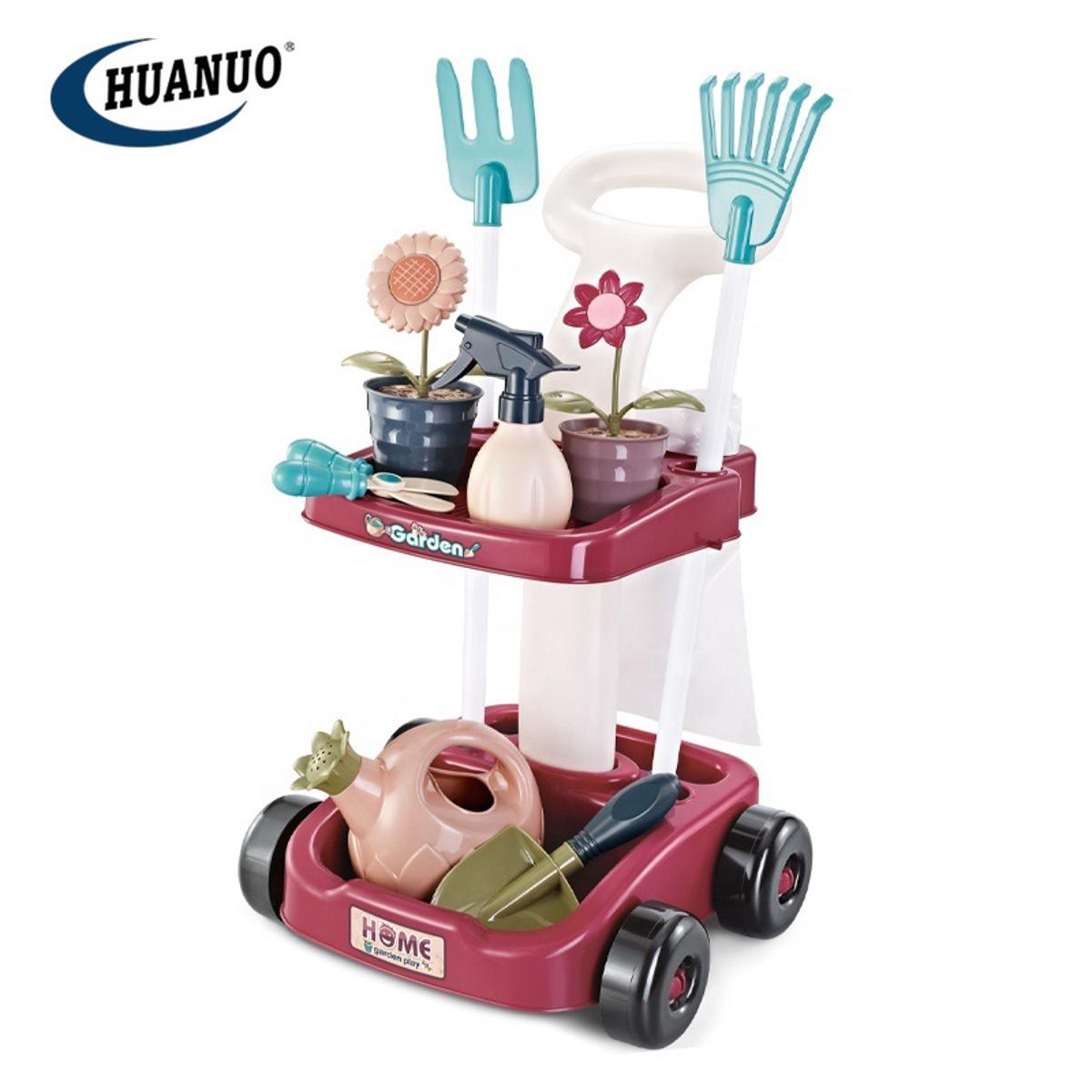 Picture of 23pcs Gardening potting combination cart creative plant cleaning Housework Toys