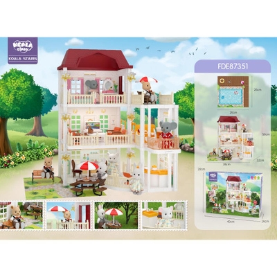 Picture of Doll house villa toys Koala Diary Families Luxury rumah boneka koala play pretend