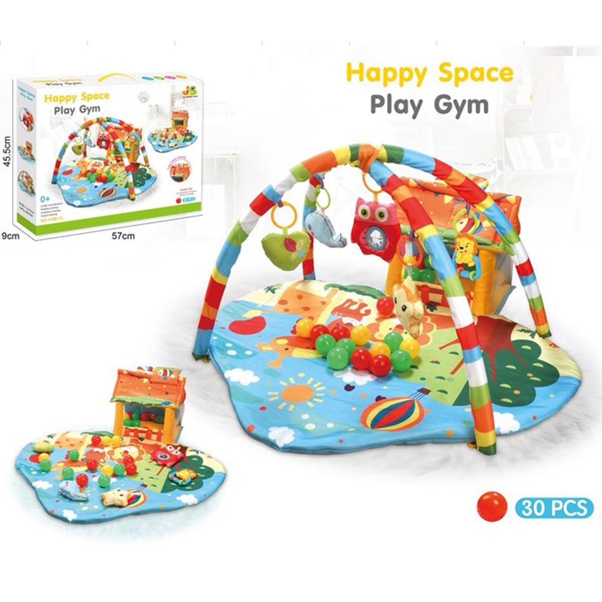 Picture of House fitness rack game mat ocean ball Baby Activity Pit Kick and Play Perfect Sense Deluxe Gym Plush Infant with Toys