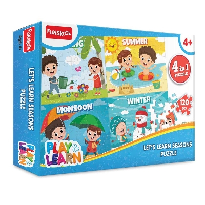 Picture of Funskool Puzzle Play & Learn-Seasons Educational 120 Pieces for 4 Year Old Kids and Above Toy