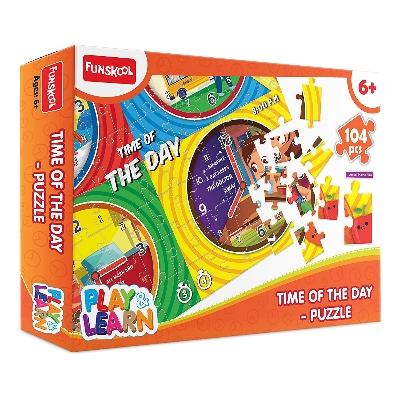 Picture of Funskool Puzzle Play & Learn-Every Day Time Educational 104 Pieces for 6 Year Old Kids and Above Toy