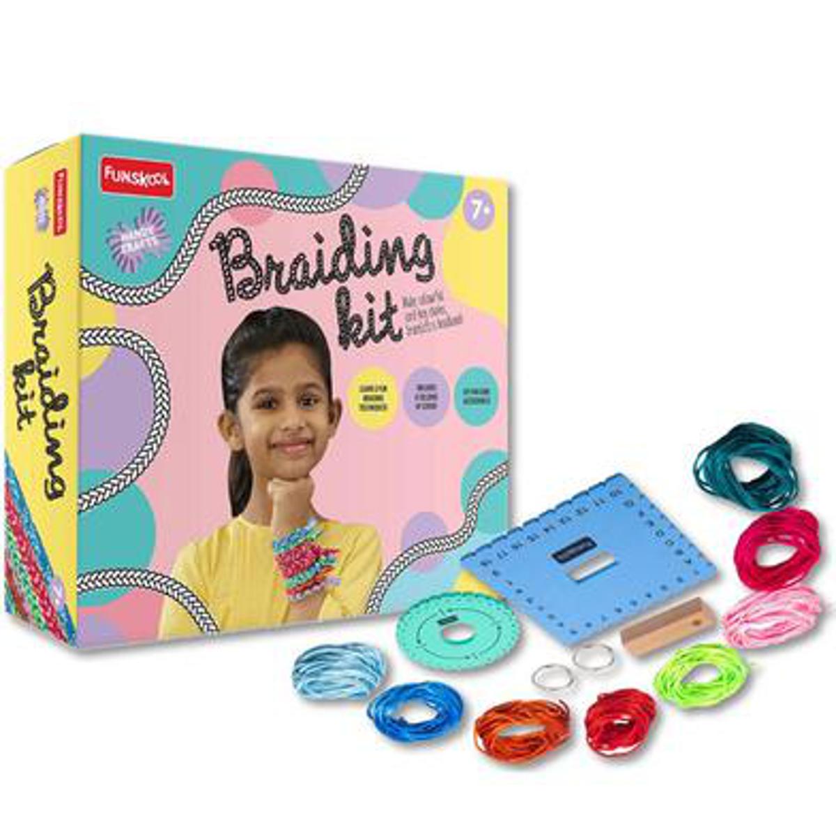 Picture of FUNSKOOL Braiding Kit Handycrafts Make Headbands, Bracelets and Chains For kids
