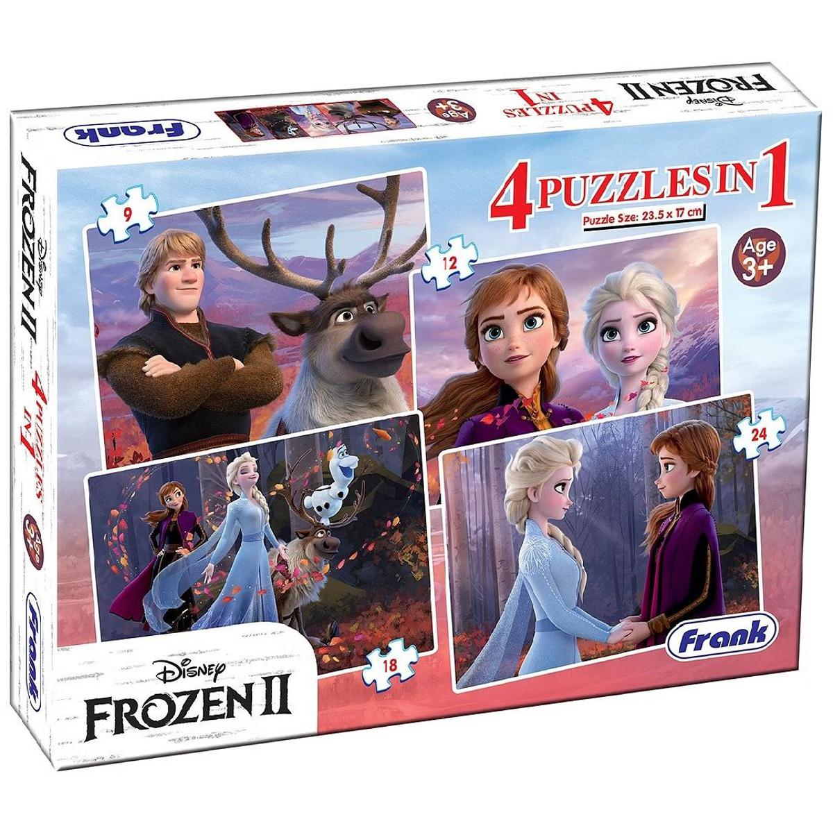 Picture of Frozen II 4in1 jigsaw puzzle set for kids-12909