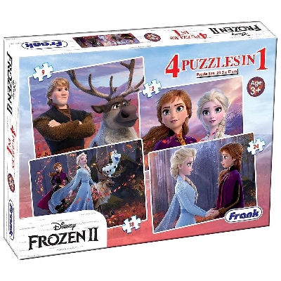 Picture of Frozen II 4in1 jigsaw puzzle set for kids-12909