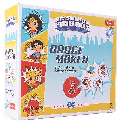 Picture of FUNSKOOL WB SUPER HEROES BADGEMAKER BOARD GAME - BADGE MAKER AND WEAR UPTO 36 DC