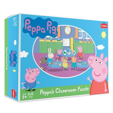 Picture of Funskool-24 Pieces Jigsaw Puzzle for Kids  Peppa Pig Classroom 2In1Educational