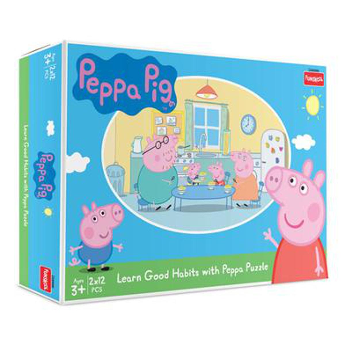 Picture of FUNSKOOL Peppa Pig Good Habits 2 in 1 Puzzle Set