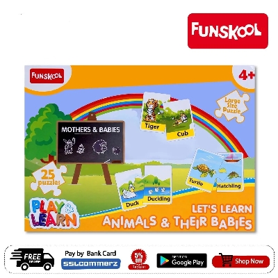 Picture of Funskool 25 Pieces Puzzle Play & Learn-Animals & Educational Kids