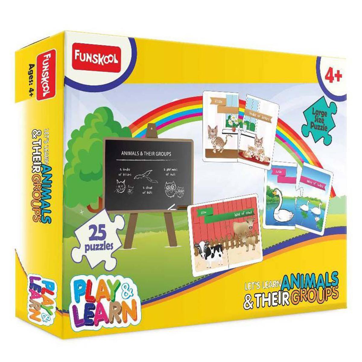 Picture of Funskool 25 Pieces Puzzle  Play & Learn-Pet & Babies Educational for Kids Toy