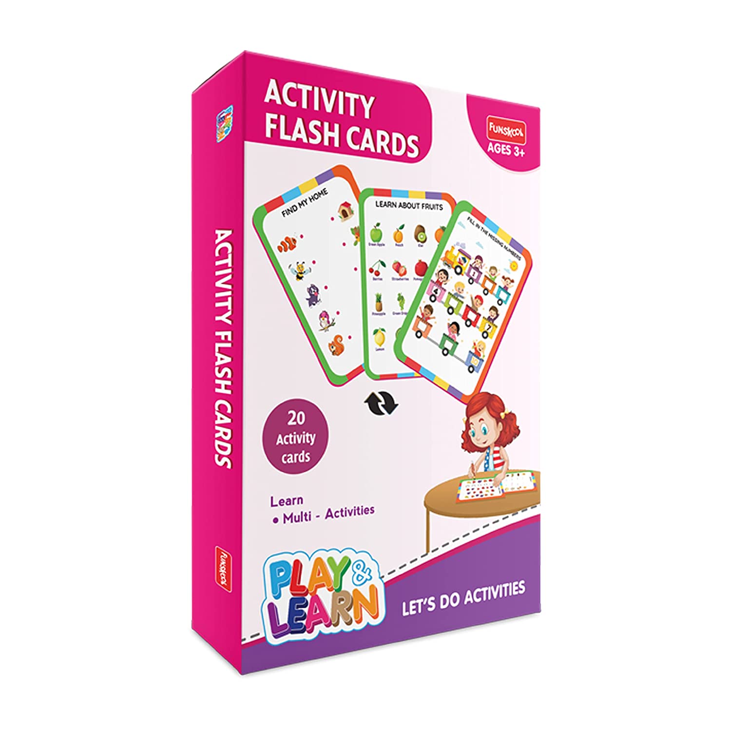 Picture of Funskool Play & Learn-Activity Educational 20 Pieces Flash Cards for 3 Year Old Kids and Above Toy