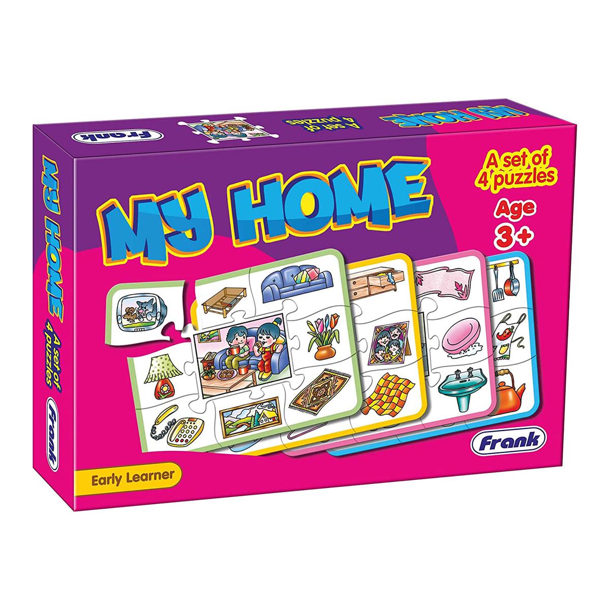 Picture of My Home Puzzle – 36 Pieces, 4 Self-Correcting 9 Piece Puzzles, Early Learner Educational Jigsaw Puzzle Set-10333