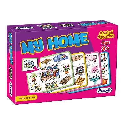 Picture of My Home Puzzle – 36 Pieces, 4 Self-Correcting 9 Piece Puzzles, Early Learner Educational Jigsaw Puzzle Set-10333