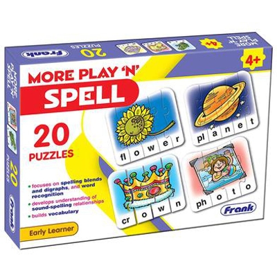 Picture of More Play ‘n’ Spell Puzzle – 20 Self-Correcting Word Puzzles - Early Learner Spelling Puzzles for Kids Educational Toys and Games-10370