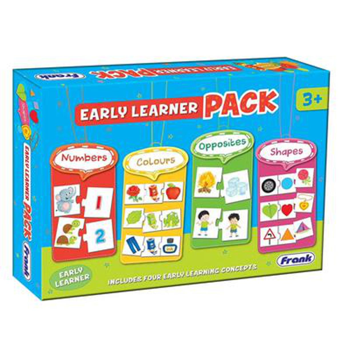 Picture of Early Learner Pack Puzzle– 88 Pieces, 20 2-Piece and 16 3-Piece Self-Correcting Educational Jigsaw Set with 4 Concepts - Numbers, Colours, Opposites, Shapes  Educational Toys and Games-10166