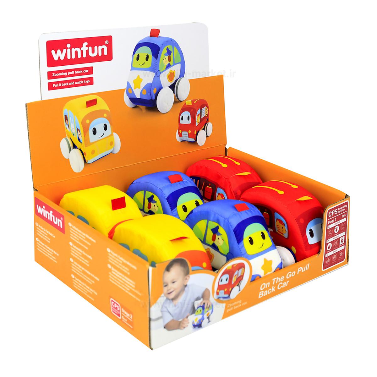 Picture of Winfun Pull Back Cloth Car Assortment For Kids-003185