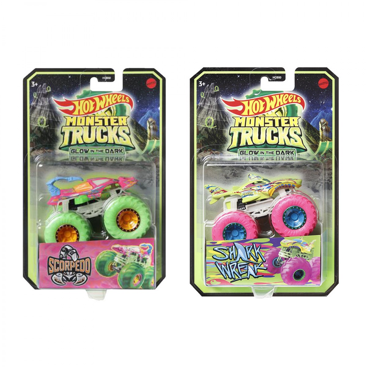 Picture of Hot Wheels MT Glow In The Dark Trucks-HCB50 swing car