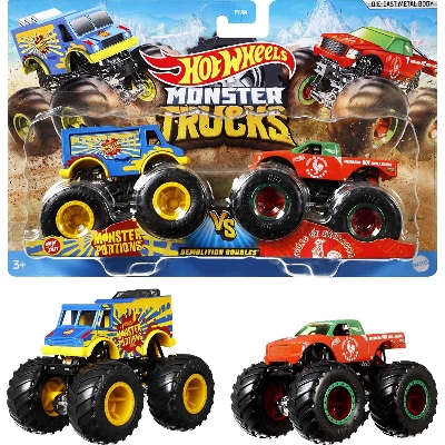 Picture of Hot Wheels FYJ64 Truck Doubles Hot Wheels Trucks 1:64 Scale 2-Packs 2 Toy Gift For Kids