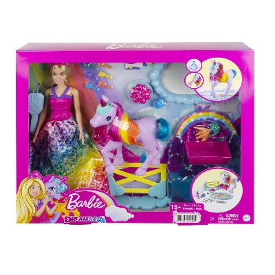 Picture of Barbie Dreamtopia Doll And Unicorn Nutrition Set-GTG01
