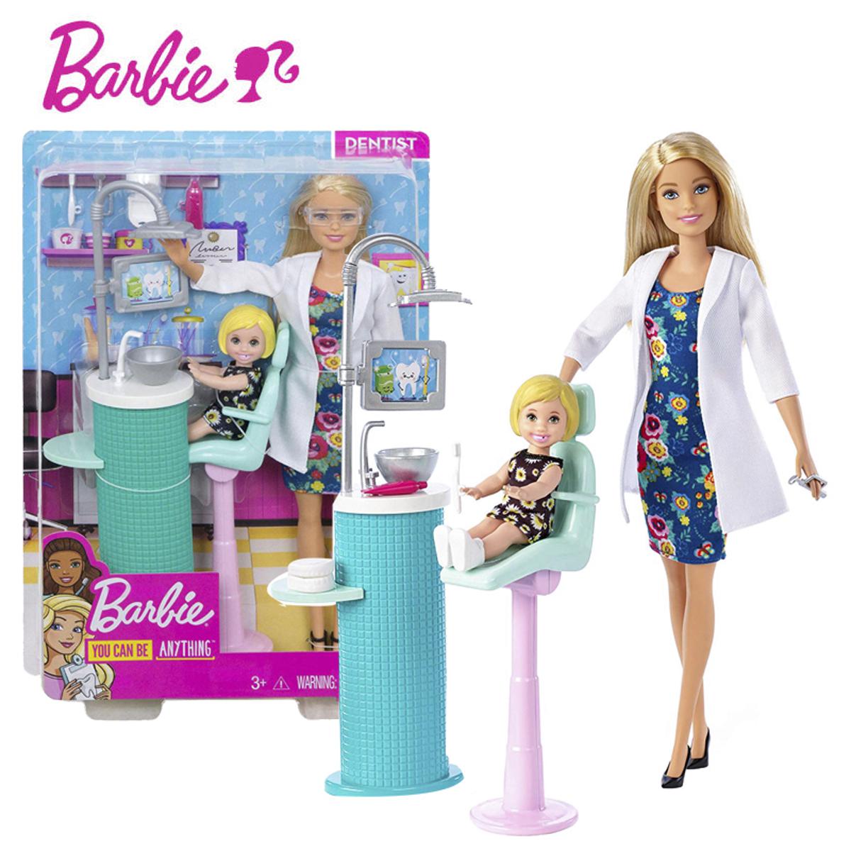Picture of Barbie  Dentist Doll Beautiful & Playset With Easily Removable Toothbrush-Fxp16