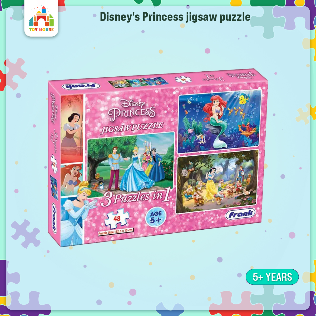 Picture of Disney's Princess jigsaw puzzle 3in1 for kids -11310