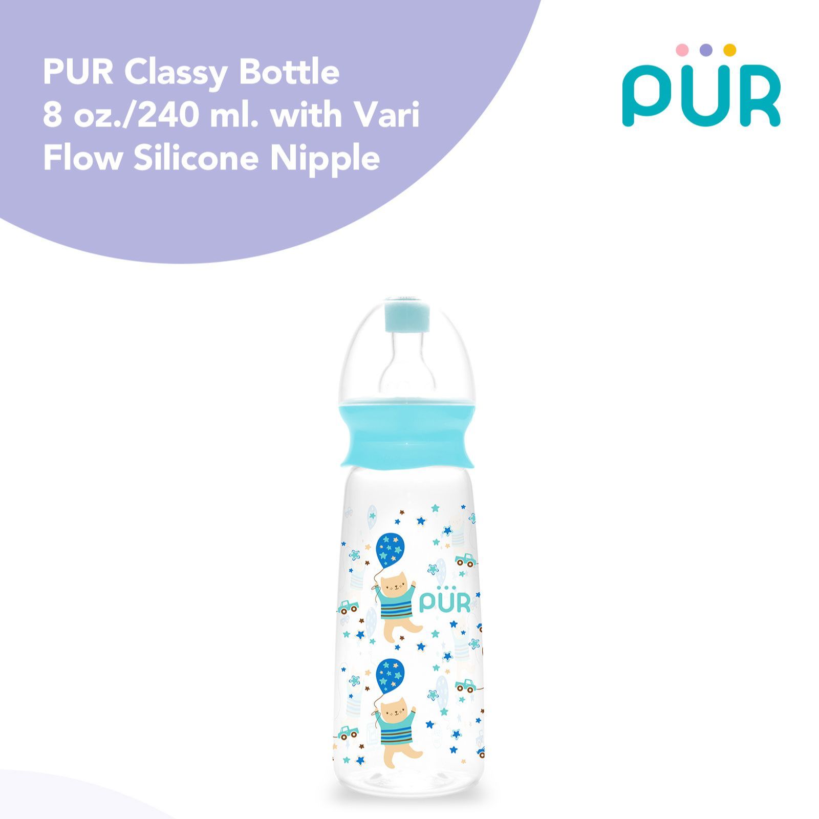 Picture of Feeding Bottle Pink / Blue 130ml (1101)
