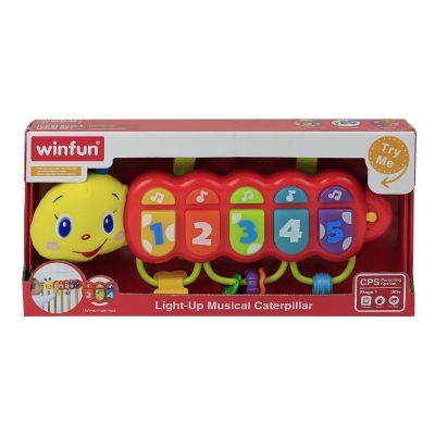 Picture of Winfun Light Up Musical Caterpillar Crib Toys with Music and Lights For Kids-000215
