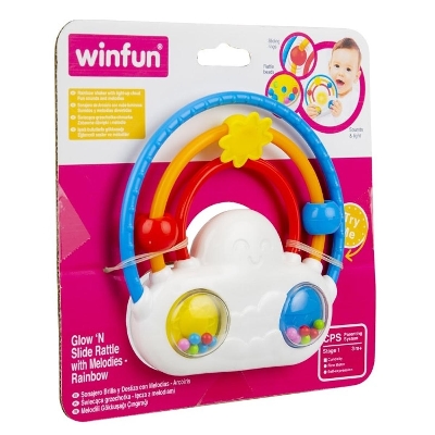 Picture of Winfun Glow 'N Slide Rattle with Melodies - Rainbow Rattle with Melodies For kids -000242