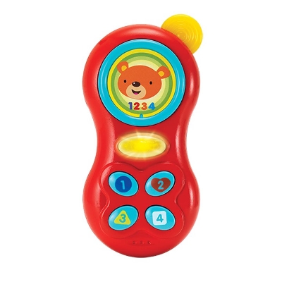 Picture of Cell Phone Toy for Babies, Kids Phone with Music, Flashing Light and 4 Buttons Musical with 8 Songs and Pretend Play for Baby Fun Phone -Winfun 000638