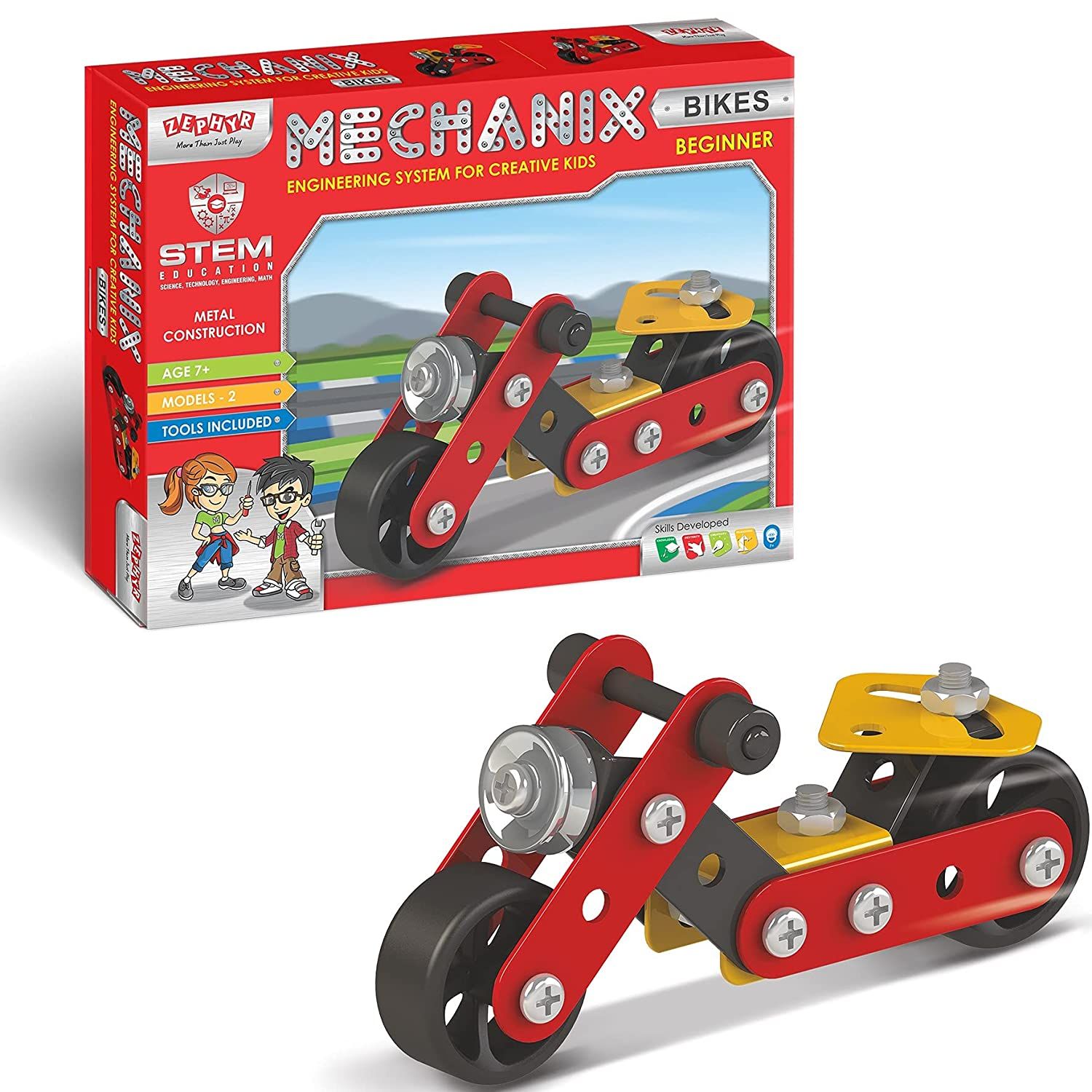 Picture of Zephyr Mechanix Racers-Beginner Bike, DIY Stem and Education Construction Set for Boys & Girls Return Gifts Set Multicolor01057