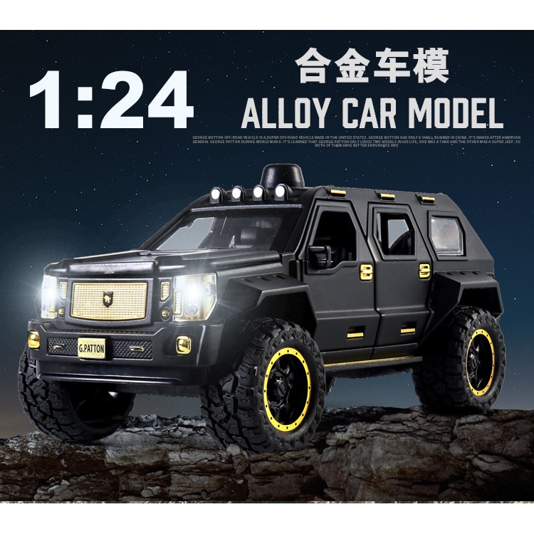 Picture of 1:24 G.PATTON SUV Truck Diecast Model Car SUV Toys For Children Sound Lighting Pull Back