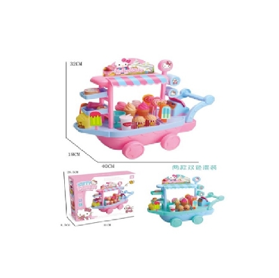 Picture of Hello Kitty Ice cream truck toy mini ice candy trolley home play learning toy candy car ice truck candy trolley ice candy cart house brain game kids toys