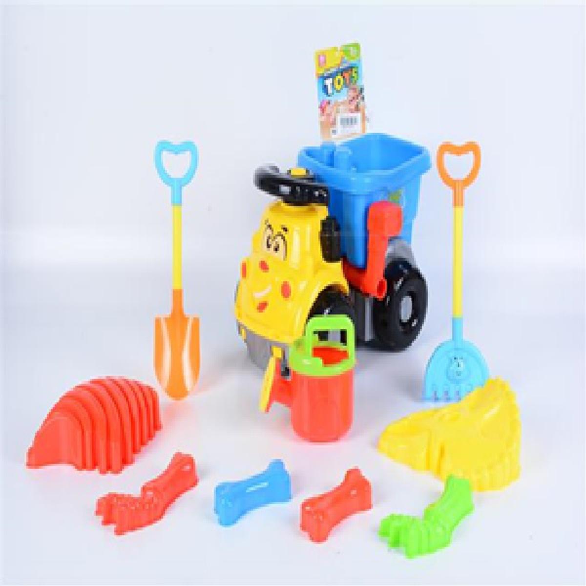 Picture of Toys Heavy Duty Friction Powered Cartoon Dumper Truck for Kids,11pcs sand beach truck.